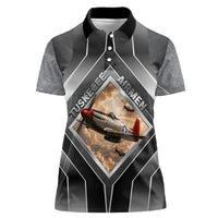 Personalized Tuskegee Airmen Women Polo Shirt Vintage WWII Aviation History Graphic Art