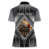 Personalized Tuskegee Airmen Women Polo Shirt Vintage WWII Aviation History Graphic Art