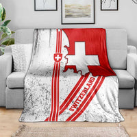Switzerland Flag Blanket Swiss Map Red-White Distressed - Wonder Print Shop