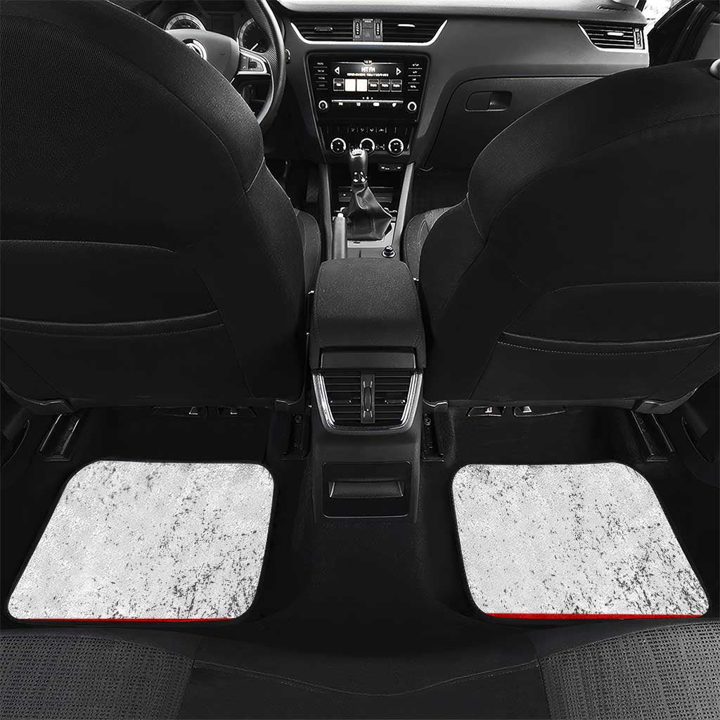 Switzerland Flag Car Mats Swiss Map Red-White Distressed - Wonder Print Shop