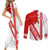 Switzerland Flag Couples Matching Short Sleeve Bodycon Dress and Long Sleeve Button Shirt Swiss Map Red-White Distressed - Wonder Print Shop