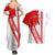 Switzerland Flag Couples Matching Summer Maxi Dress and Hawaiian Shirt Swiss Map Red-White Distressed - Wonder Print Shop