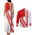 Switzerland Flag Couples Matching Tank Maxi Dress and Long Sleeve Button Shirt Swiss Map Red-White Distressed - Wonder Print Shop