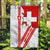 Switzerland Flag Garden Flag Swiss Map Red-White Distressed - Wonder Print Shop