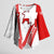 Switzerland Flag Kimono Sleeve Blouse Swiss Map Red-White Distressed - Wonder Print Shop