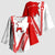 Switzerland Flag Kimono Sleeve Blouse Swiss Map Red-White Distressed - Wonder Print Shop