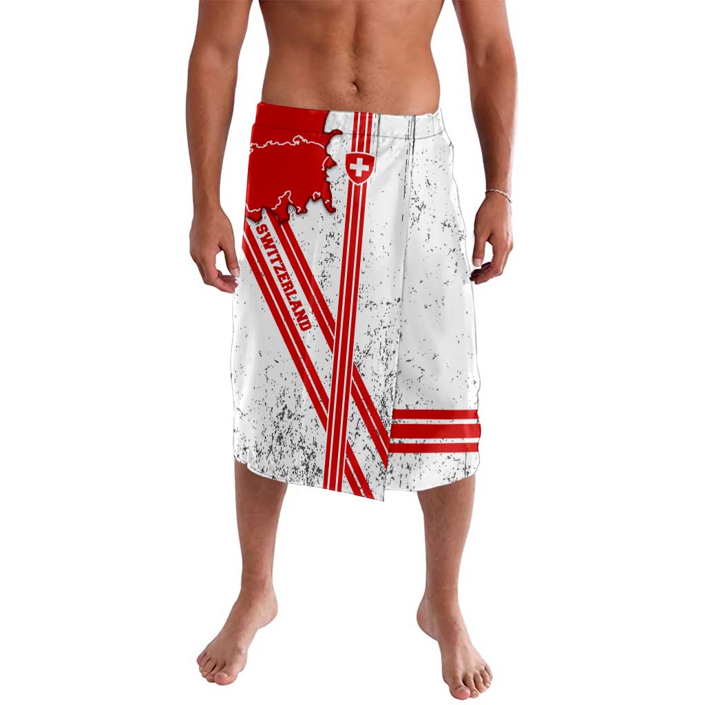 Switzerland Flag Lavalava Swiss Map Red-White Distressed - Wonder Print Shop