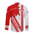 Switzerland Flag Long Sleeve Button Shirt Swiss Map Red-White Distressed - Wonder Print Shop