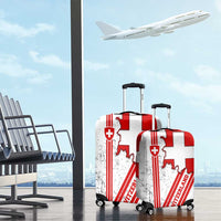Switzerland Flag Luggage Cover Swiss Map Red-White Distressed - Wonder Print Shop