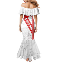 Switzerland Flag Mermaid Dress Swiss Map Red-White Distressed - Wonder Print Shop