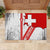 Switzerland Flag Rubber Doormat Swiss Map Red-White Distressed - Wonder Print Shop