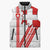 Switzerland Flag Sleeveless Puffer Jacket Swiss Map Red-White Distressed - Wonder Print Shop