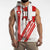 Switzerland Flag Sleeveless Zip Hoodie Swiss Map Red-White Distressed - Wonder Print Shop