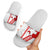 Switzerland Flag Slide Sandals Swiss Map Red-White Distressed - Wonder Print Shop