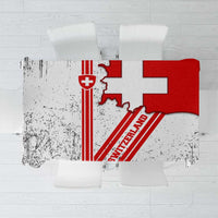 Switzerland Flag Tablecloth Swiss Map Red-White Distressed - Wonder Print Shop