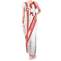 Switzerland Flag Tank Maxi Dress Swiss Map Red-White Distressed - Wonder Print Shop