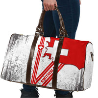 Switzerland Flag Travel Bag Swiss Map Red-White Distressed - Wonder Print Shop