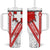 Switzerland Flag Tumbler With Handle Swiss Map Red-White Distressed - Wonder Print Shop