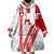 Switzerland Flag Wearable Blanket Hoodie Swiss Map Red-White Distressed - Wonder Print Shop