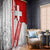 Switzerland Flag Window Curtain Swiss Map Red-White Distressed - Wonder Print Shop