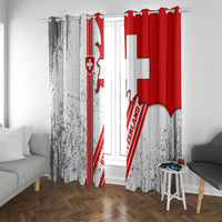Switzerland Flag Window Curtain Swiss Map Red-White Distressed - Wonder Print Shop
