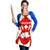 Switzerland Flag Apron with Floral Pattern Red and White Sportswear - Wonder Print Shop