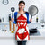 Switzerland Flag Apron with Floral Pattern Red and White Sportswear - Wonder Print Shop