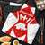 Switzerland Flag Apron with Floral Pattern Red and White Sportswear - Wonder Print Shop