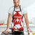 Switzerland Flag Apron with Floral Pattern Red and White Sportswear - Wonder Print Shop
