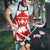 Switzerland Flag Apron with Floral Pattern Red and White Sportswear - Wonder Print Shop