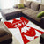Switzerland Flag Area Rug with Floral Pattern Red and White Sportswear - Wonder Print Shop