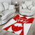 Switzerland Flag Area Rug with Floral Pattern Red and White Sportswear - Wonder Print Shop