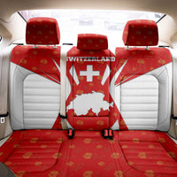 Switzerland Flag Back Car Seat Cover with Floral Pattern Red and White Sportswear - Wonder Print Shop