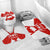 Switzerland Flag Bathroom Set with Floral Pattern Red and White Sportswear - Wonder Print Shop