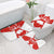 Switzerland Flag Bathroom Set with Floral Pattern Red and White Sportswear - Wonder Print Shop