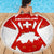 Switzerland Flag Beach Blanket with Floral Pattern Red and White Sportswear - Wonder Print Shop