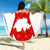 Switzerland Flag Beach Blanket with Floral Pattern Red and White Sportswear - Wonder Print Shop