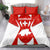 Switzerland Flag Bedding Set with Floral Pattern Red and White Sportswear - Wonder Print Shop