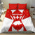 Switzerland Flag Bedding Set with Floral Pattern Red and White Sportswear - Wonder Print Shop