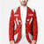 Switzerland Flag Blazer with Floral Pattern Red and White Sportswear - Wonder Print Shop