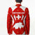 Switzerland Flag Blazer with Floral Pattern Red and White Sportswear - Wonder Print Shop
