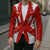 Switzerland Flag Blazer with Floral Pattern Red and White Sportswear - Wonder Print Shop
