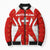 Switzerland Flag Bomber Puffer Jacket with Floral Pattern Red and White Sportswear - Wonder Print Shop