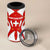 Switzerland Flag 4 in 1 Can Cooler Tumbler with Floral Pattern Red and White Sportswear - Wonder Print Shop
