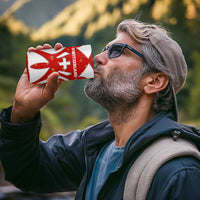 Switzerland Flag 4 in 1 Can Cooler Tumbler with Floral Pattern Red and White Sportswear - Wonder Print Shop