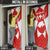 Switzerland Flag Door Cover with Floral Pattern Red and White Sportswear - Wonder Print Shop