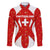 Switzerland Flag Family Matching Long Sleeve Bodycon Dress and Hawaiian Shirt with Floral Pattern Red and White Sportswear - Wonder Print Shop