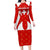 Switzerland Flag Family Matching Long Sleeve Bodycon Dress and Hawaiian Shirt with Floral Pattern Red and White Sportswear - Wonder Print Shop