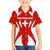 Switzerland Flag Family Matching Off The Shoulder Long Sleeve Dress and Hawaiian Shirt with Floral Pattern Red and White Sportswear - Wonder Print Shop