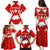 Switzerland Flag Family Matching Puletasi and Hawaiian Shirt with Floral Pattern Red and White Sportswear - Wonder Print Shop